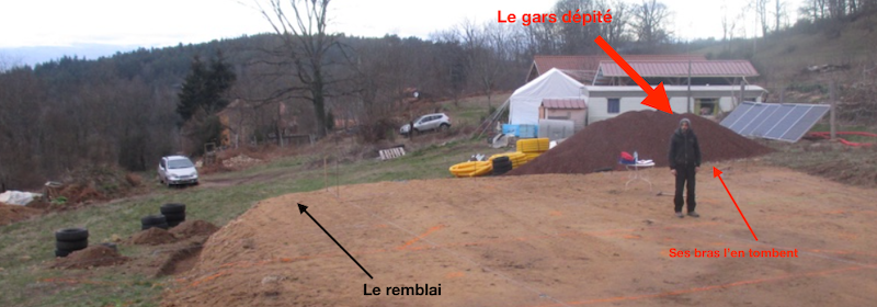 Un mur de soutènement en pneus