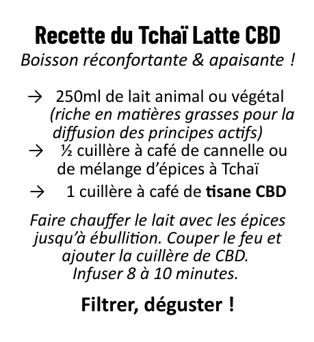 Recette tchaï latte CBD